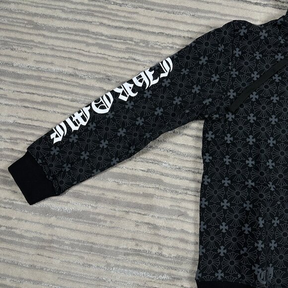 Chrome Hearts Black / Gray Monogram Cross Horseshoe Hoodie Men’s Size Large - Picture 2 of 4